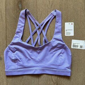 EUC free to be serene bra lilac smoke size 4 lululemon